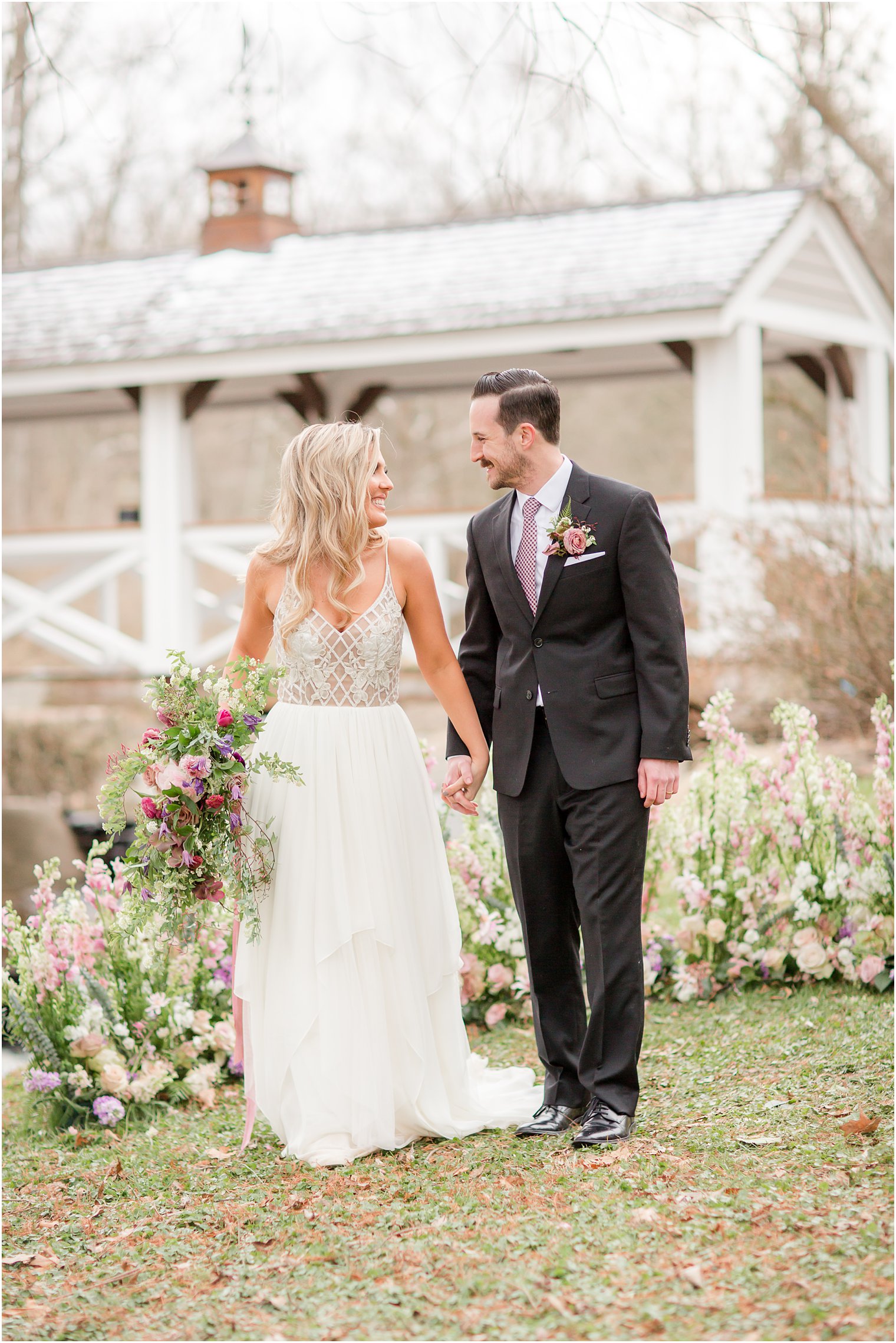 Photo of bride and groom at Brookmill Farm
