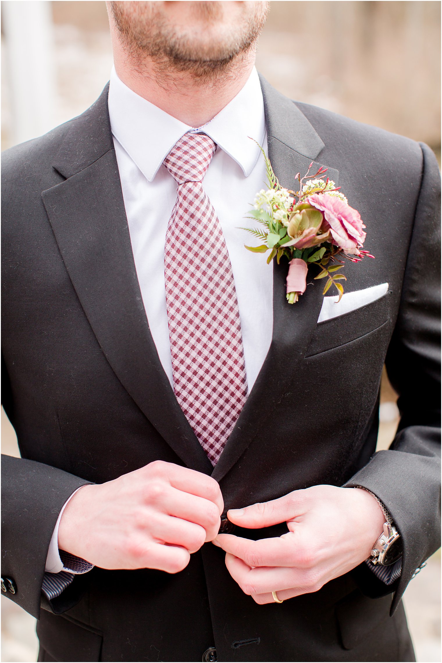 Boutonniere by Pink Dahlia Vintage