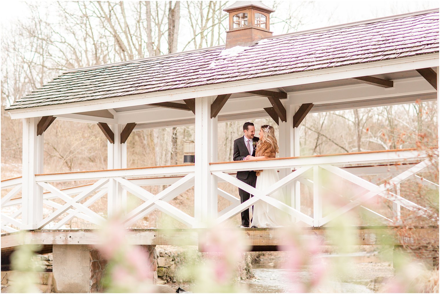 bride and groom at Brookmill Farm