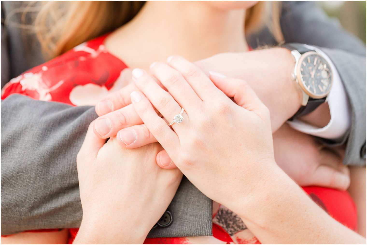 photo of solitaire engagement ring