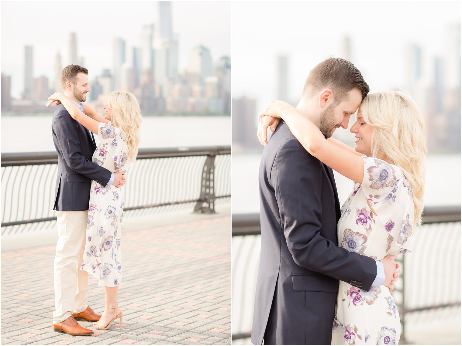 Hoboken Pier A Park engagement session 