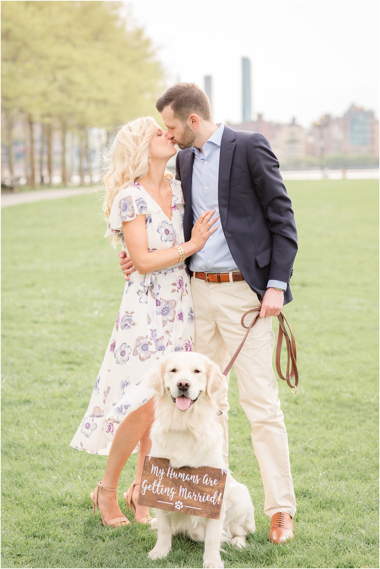 engagement photography with dog