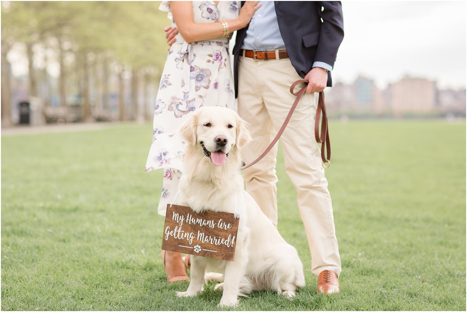 engagement photos with dog