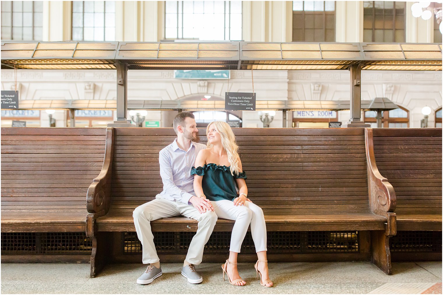 Lackawanna Station engagement photos in Hoboken