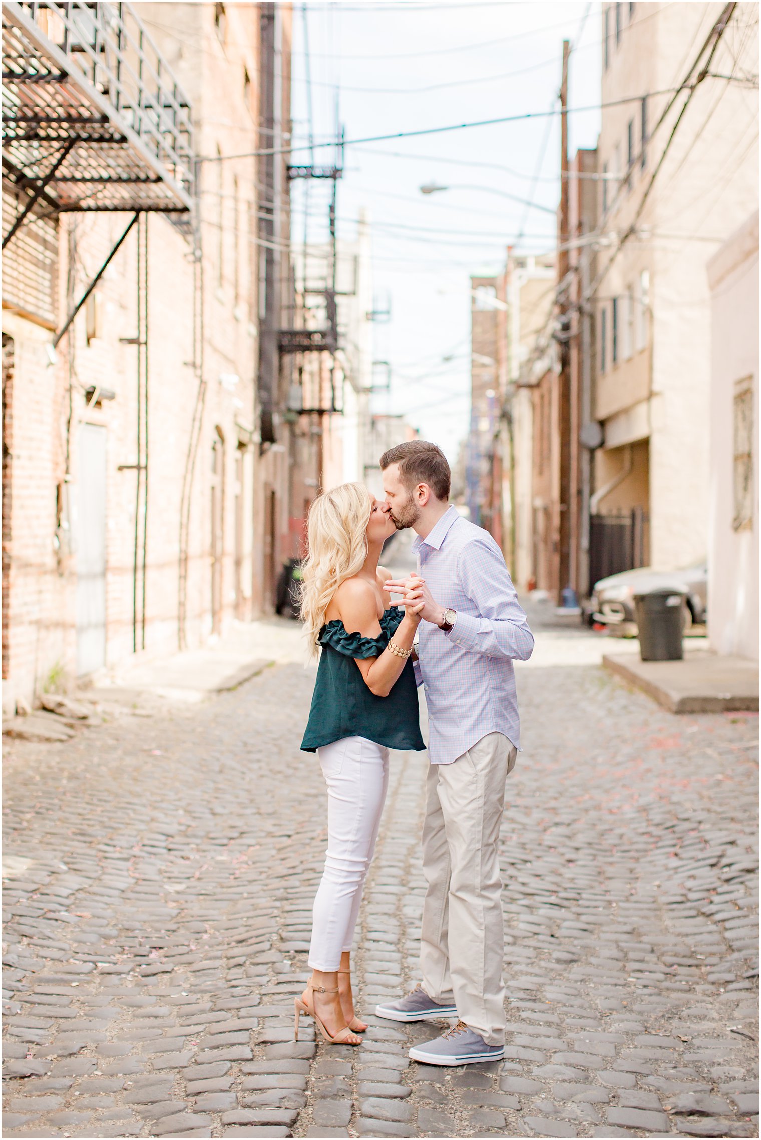 Hoboken Court Street engagement photos