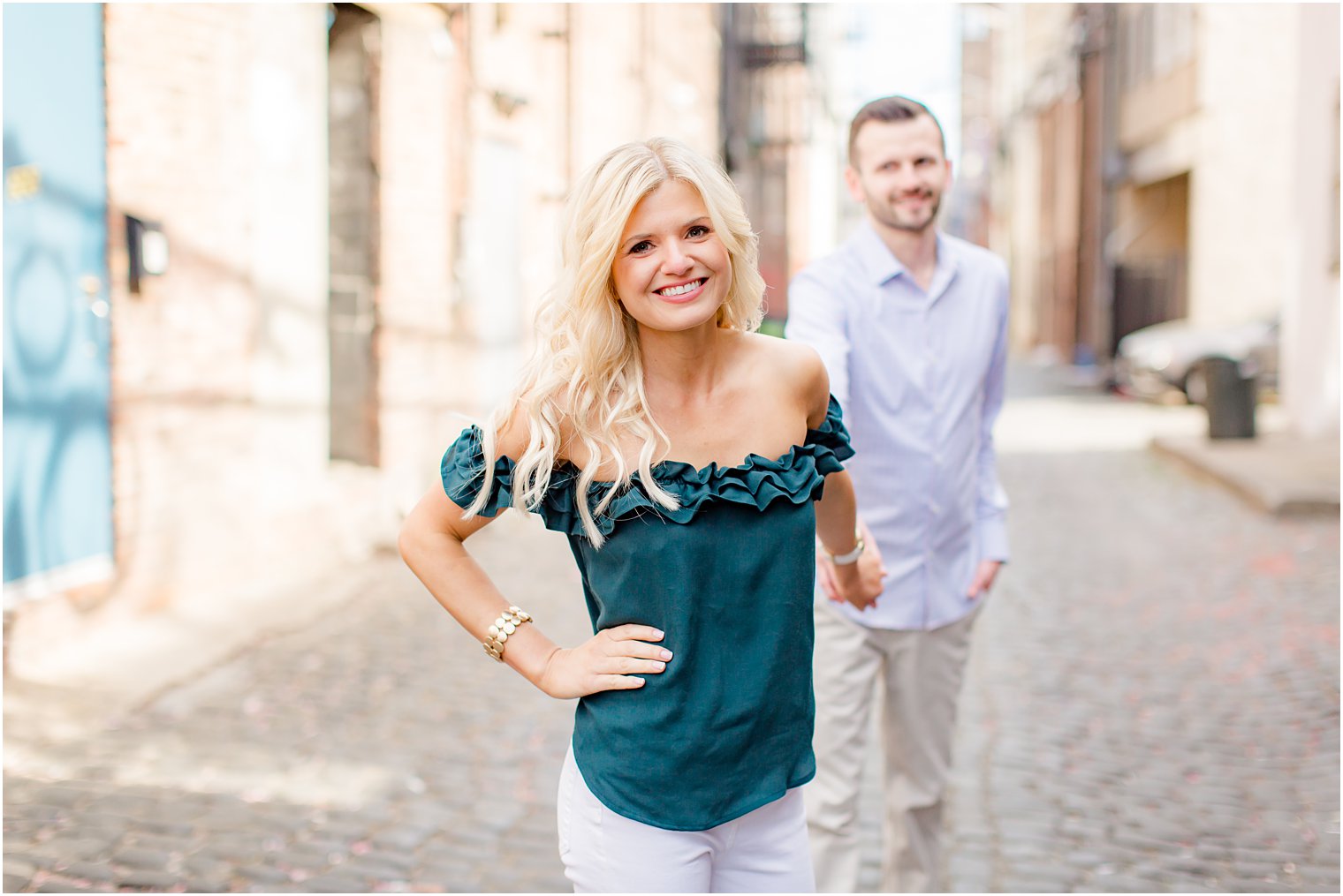 Hoboken Court Street engagement photos