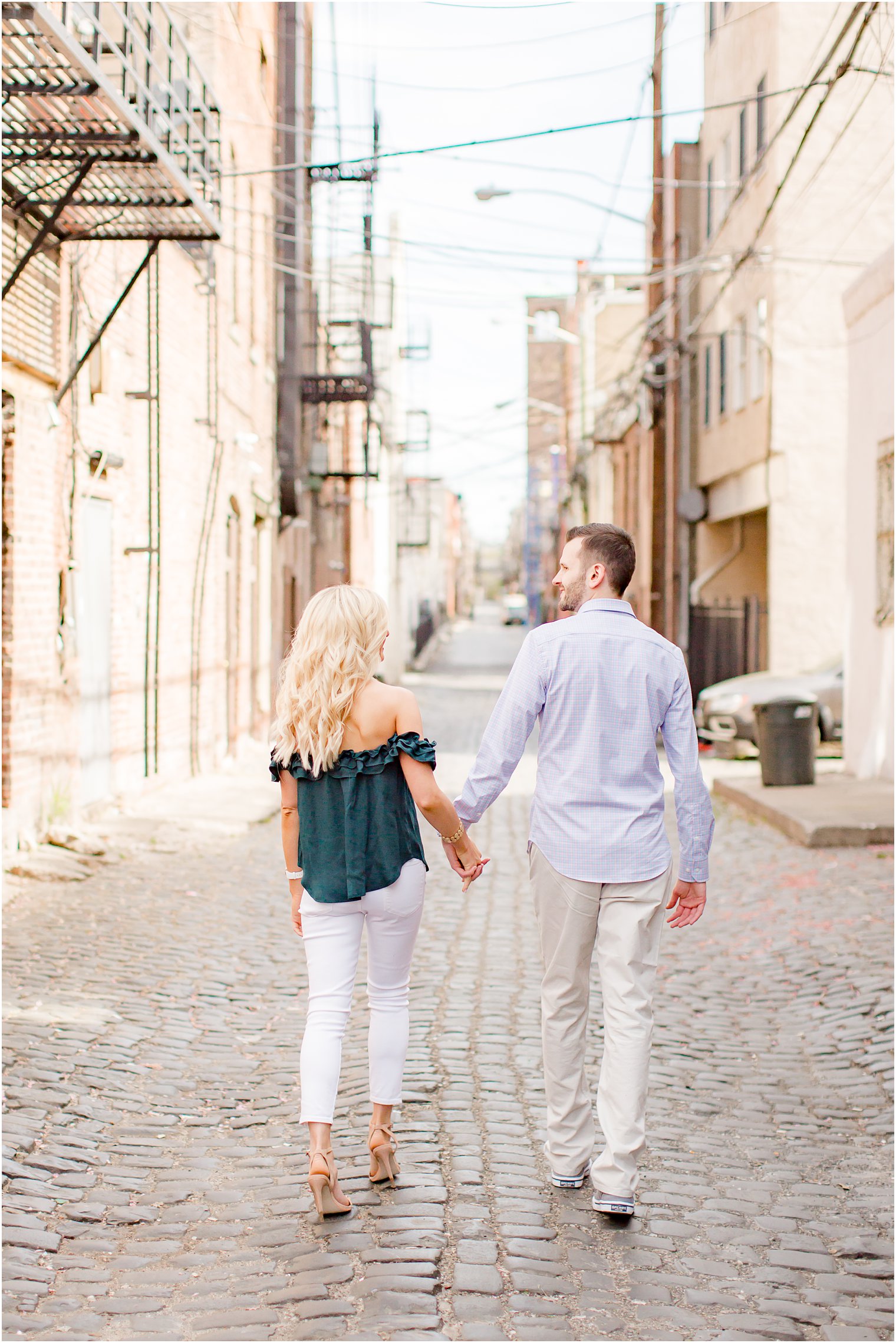 Hoboken Court Street engagement photos