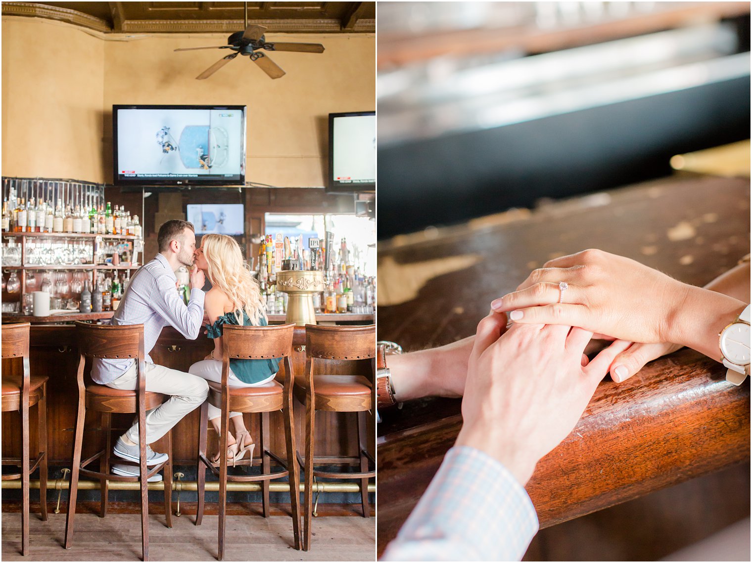 10th and Willow Bar and Grill in Hoboken Engagement Photos