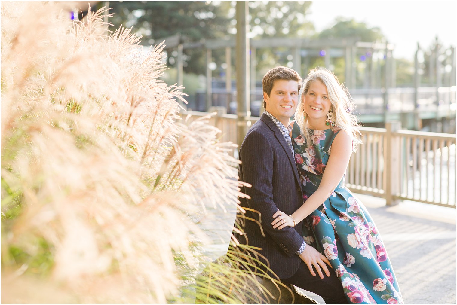 engagement photo in Battery Park City