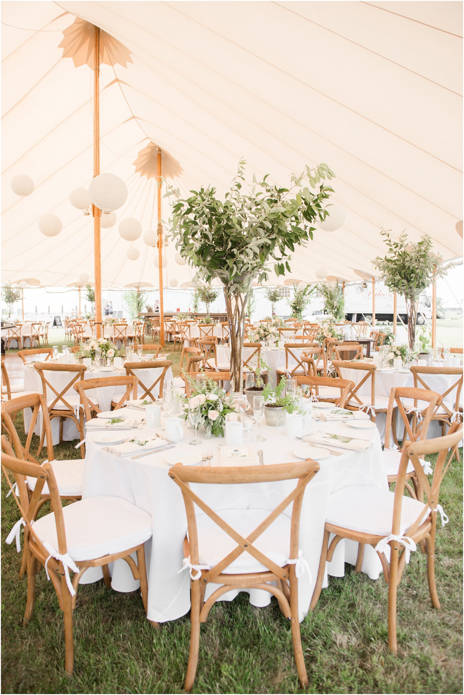 Tented reception at Sandy Hook