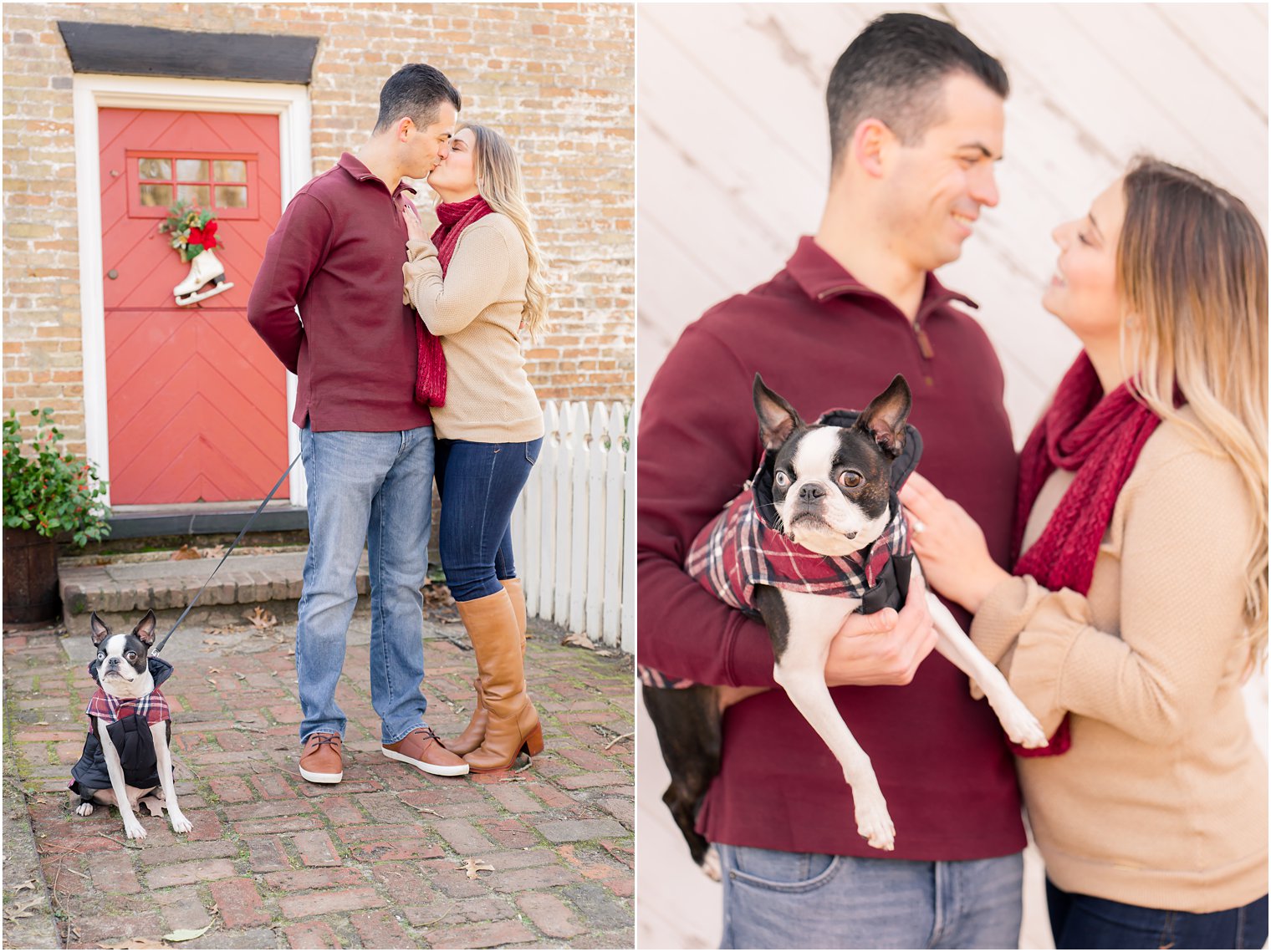 Cute engagement session with dog