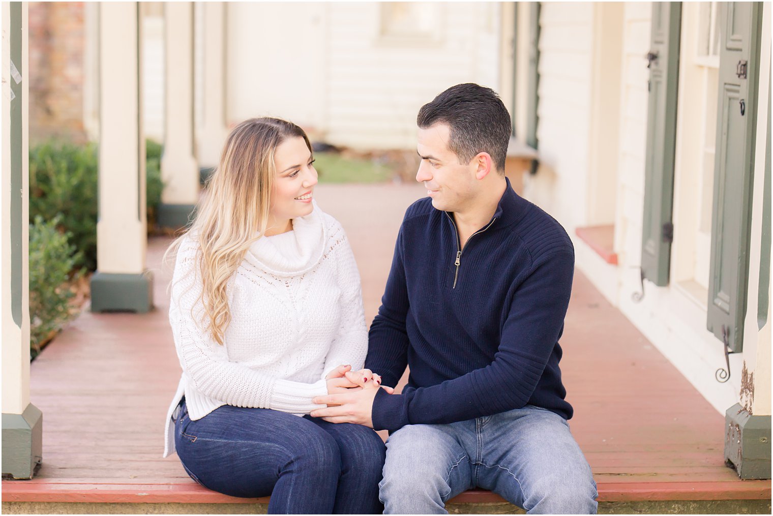 Romantic engagement photos at Allaire State Park