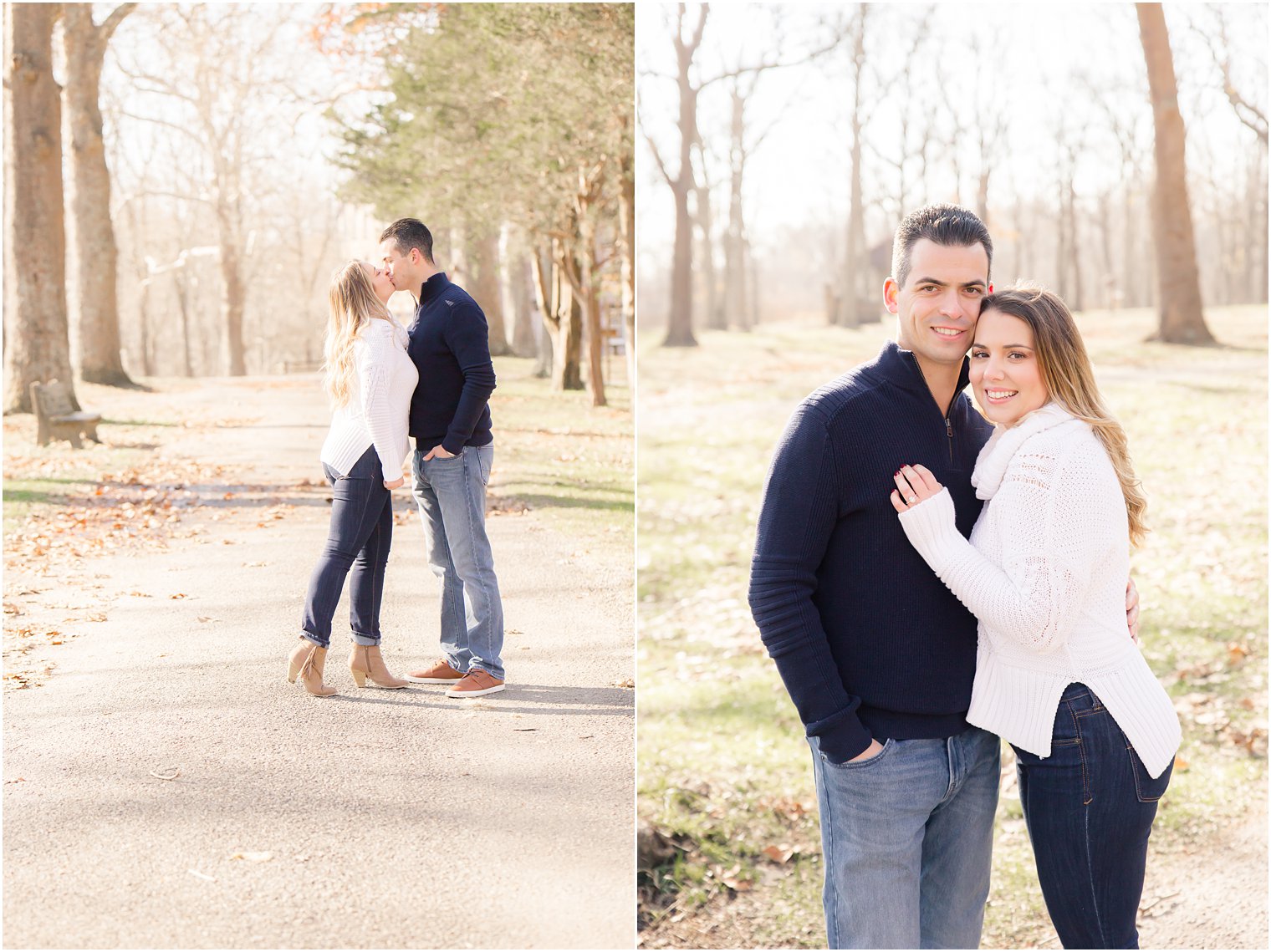classic engagement photos at Allaire State Park 