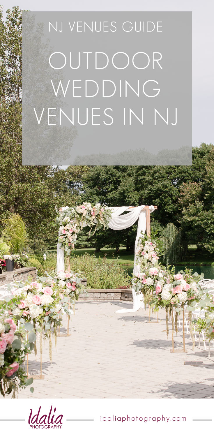 Hoping for an outdoor wedding ceremony? Click to learn more about our favorite outdoor wedding venues in NJ. | #njweddingvenue 