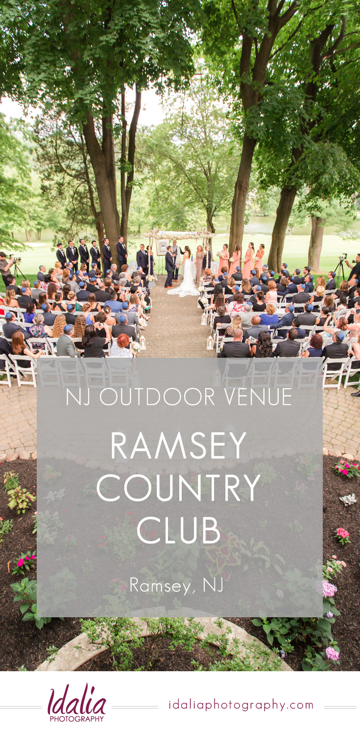 Planning a garden wedding in NJ? Click to view the outdoor ceremony location at Ramsey Golf Club in Ramsey NJ. | #njweddingvenue #ramseygolfclub
