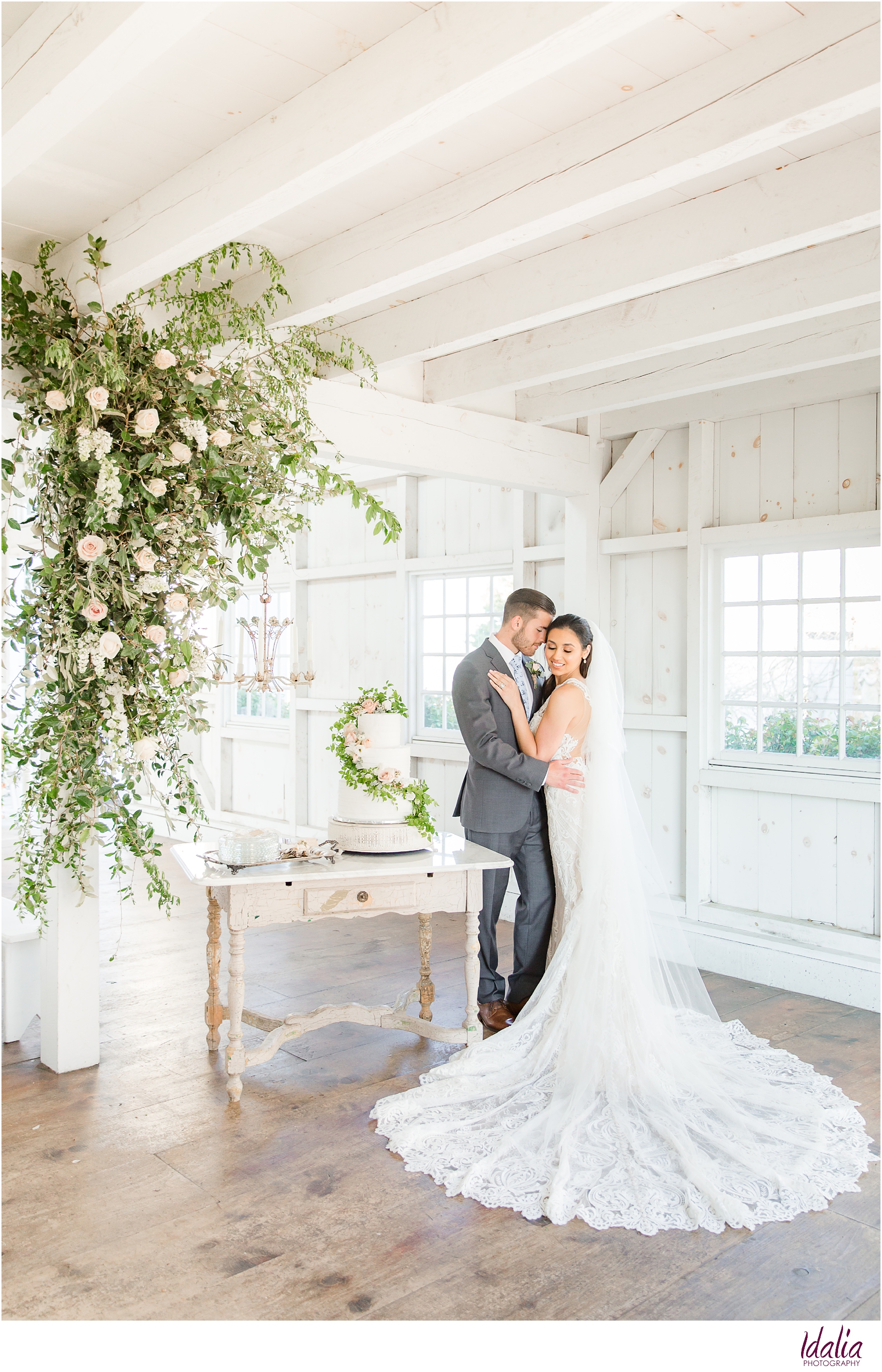 Wedding portrait at Bonnet Island Estate | Luxury NJ Wedding Venue in Manahawkin, NJ | Florals by Reynolds Garden Shop