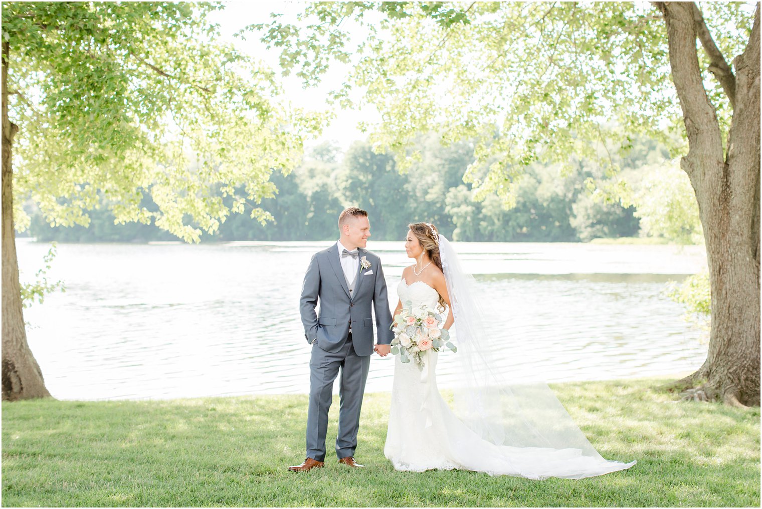 bride and groom portrait session at Indian Trail Club