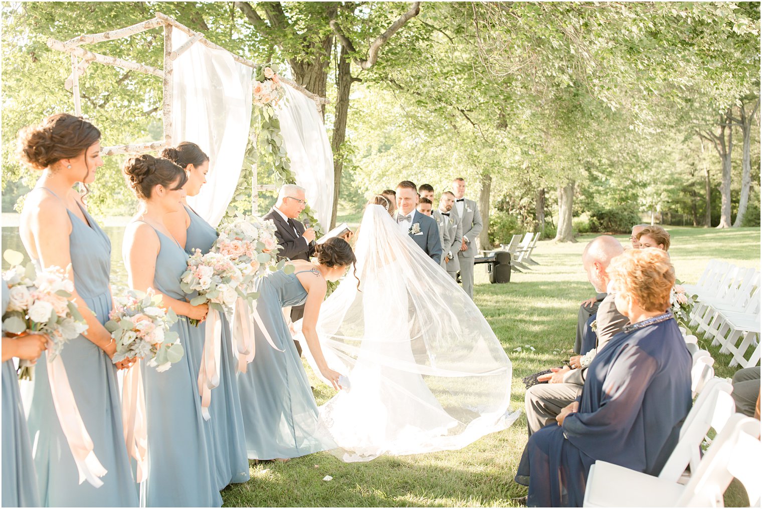 wedding ceremony with Indian Trail Club