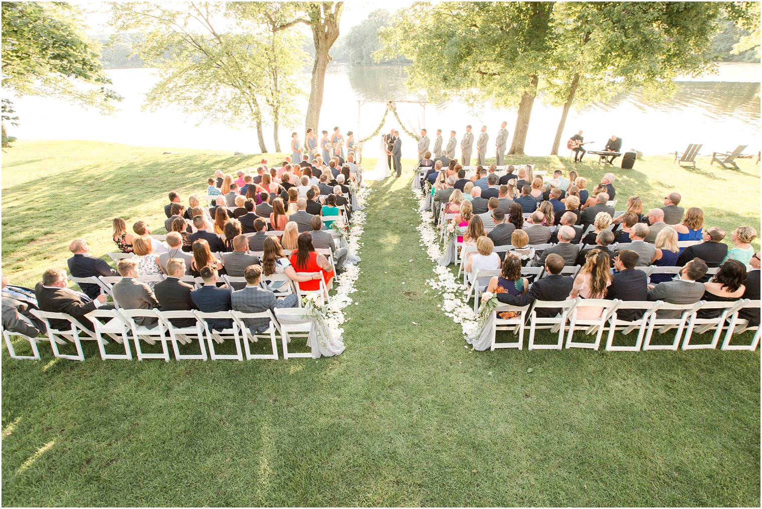 wedding ceremony at Indian Trail Club