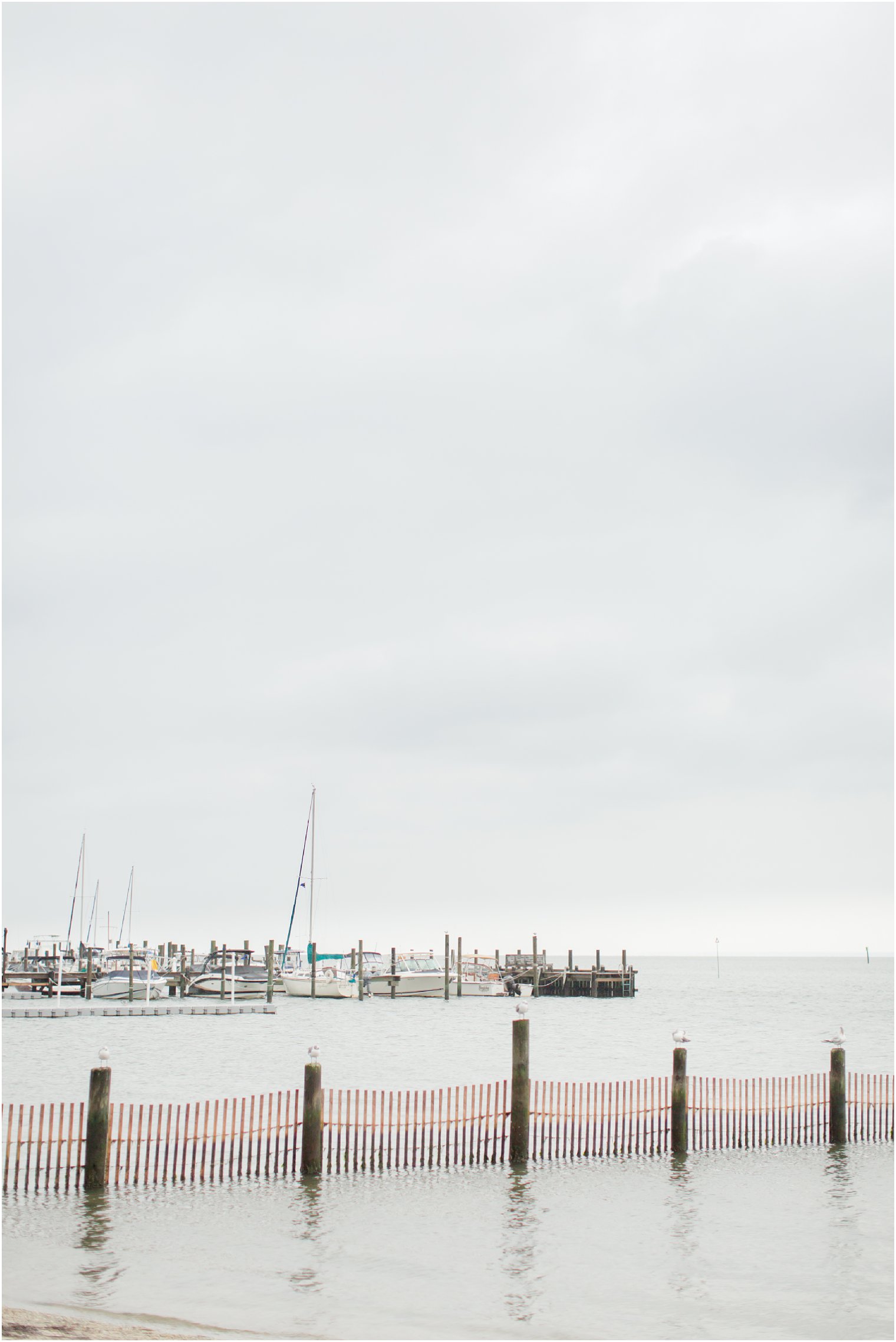 Outdoor beach ceremony at Brant Beach Yacht Club on Long Beach Island