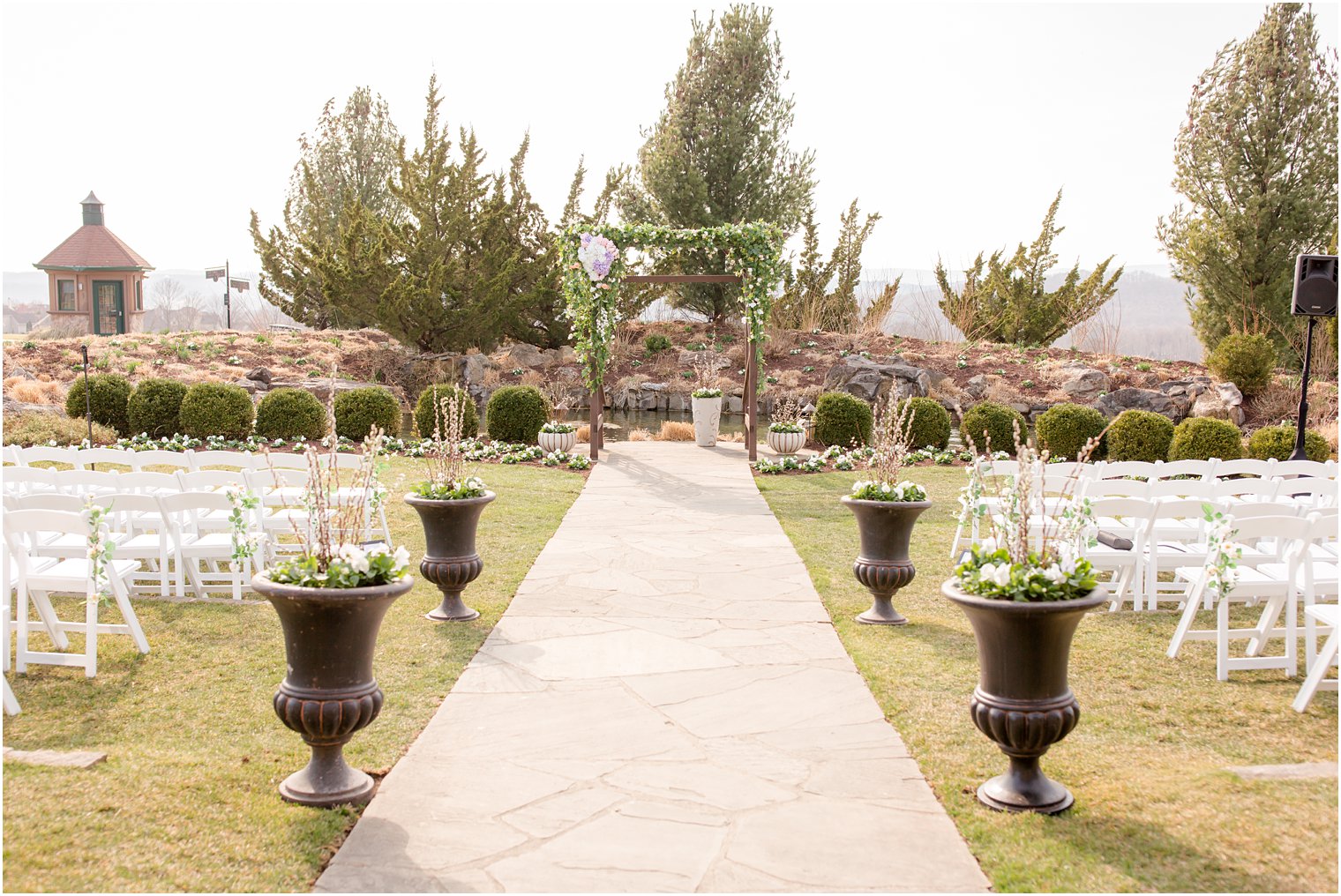 Outdoor ceremony at Crystal Springs Resort in Hamburg, NJ