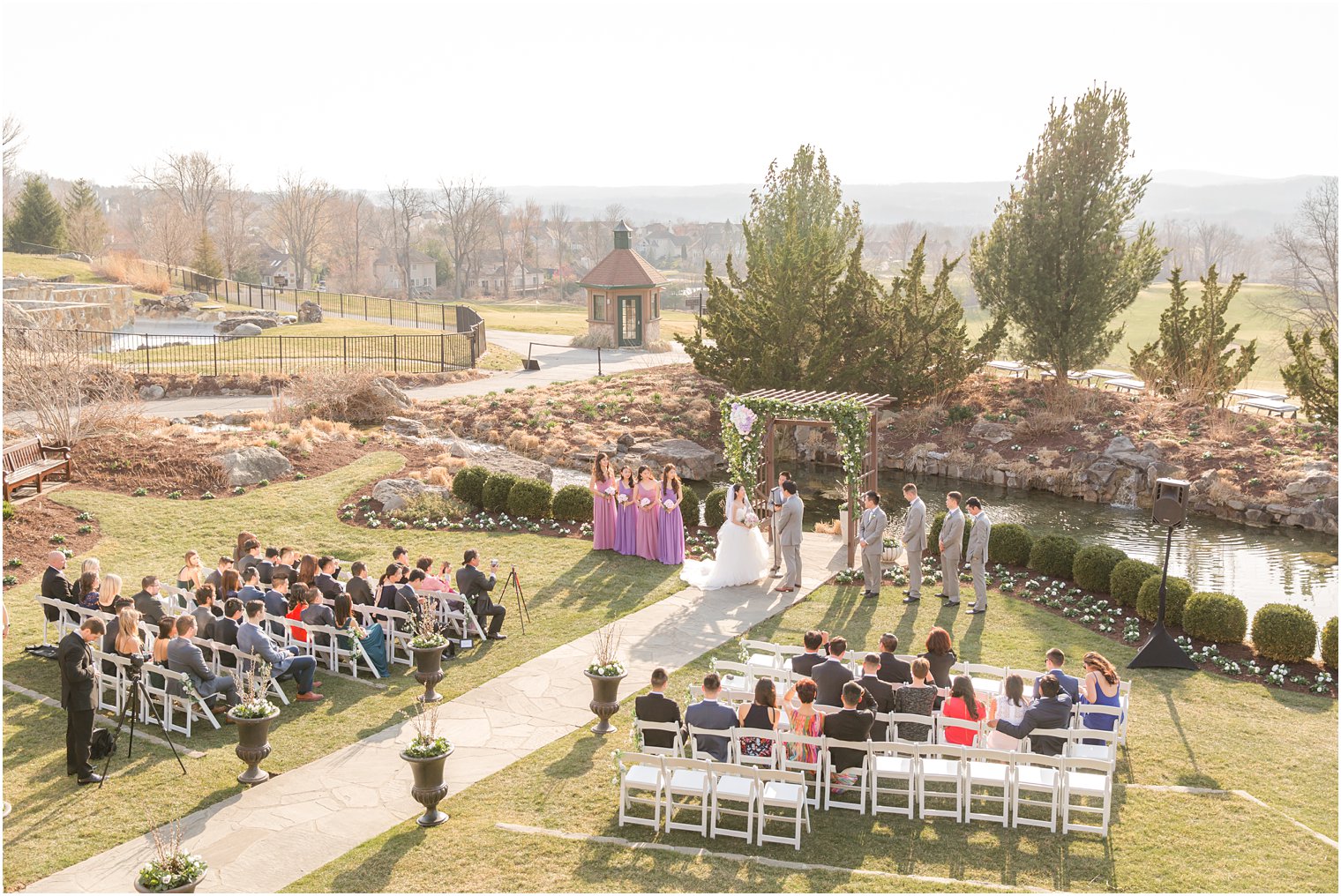 Outdoor ceremony at Crystal Springs Resort in Hamburg, NJ