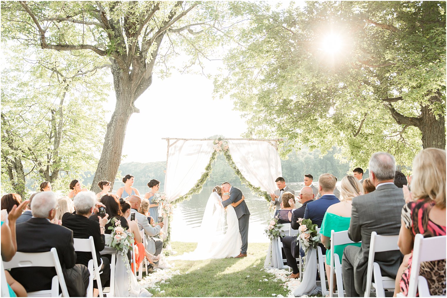 Outdoor ceremony at Indian Trail Club in Franklin Lakes, NJ