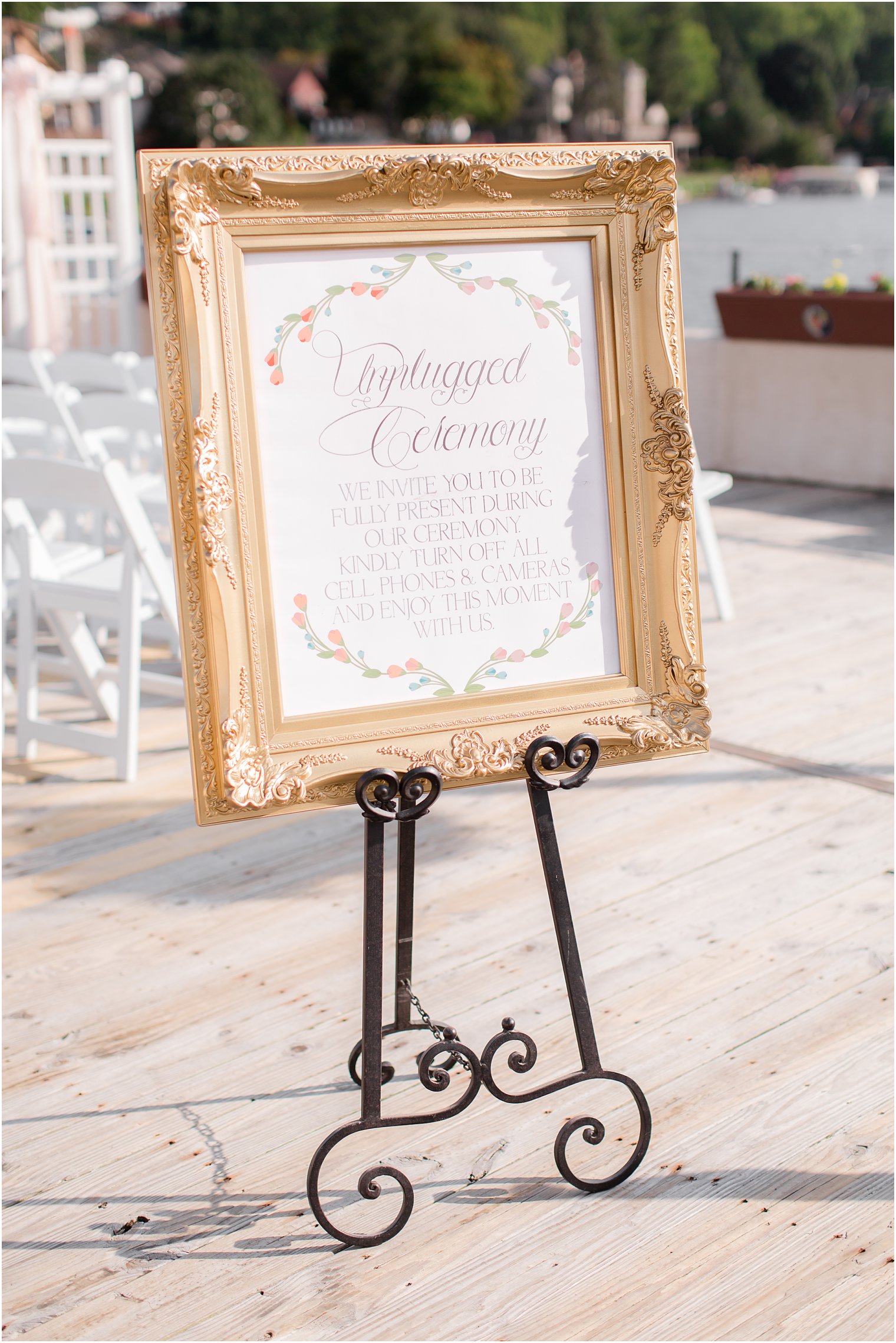 Outdoor ceremony at Lake Valhalla Club in Sparta, NJ