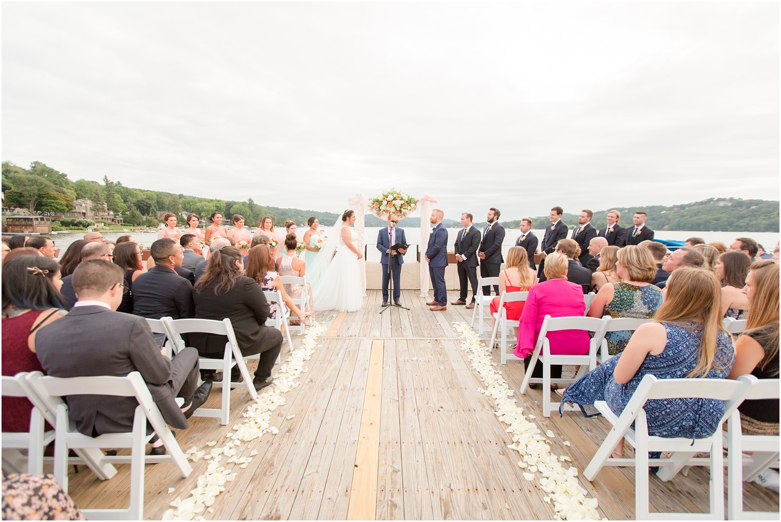 Outdoor ceremony at Lake Valhalla Club in Sparta, NJ