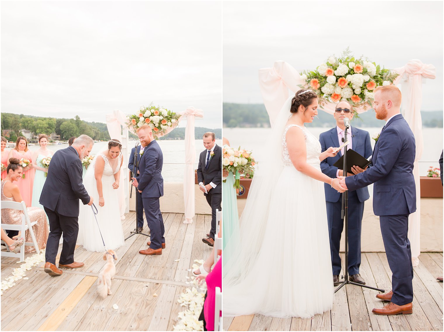 Outdoor ceremony at Lake Valhalla Club in Sparta, NJ