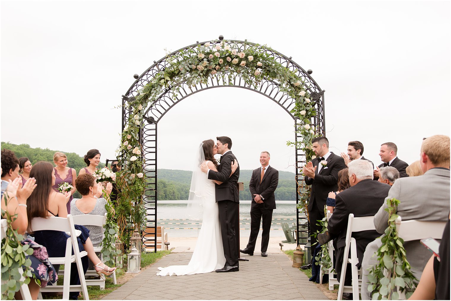 Outdoor ceremony at Lake Valhalla Club in Montville NJ