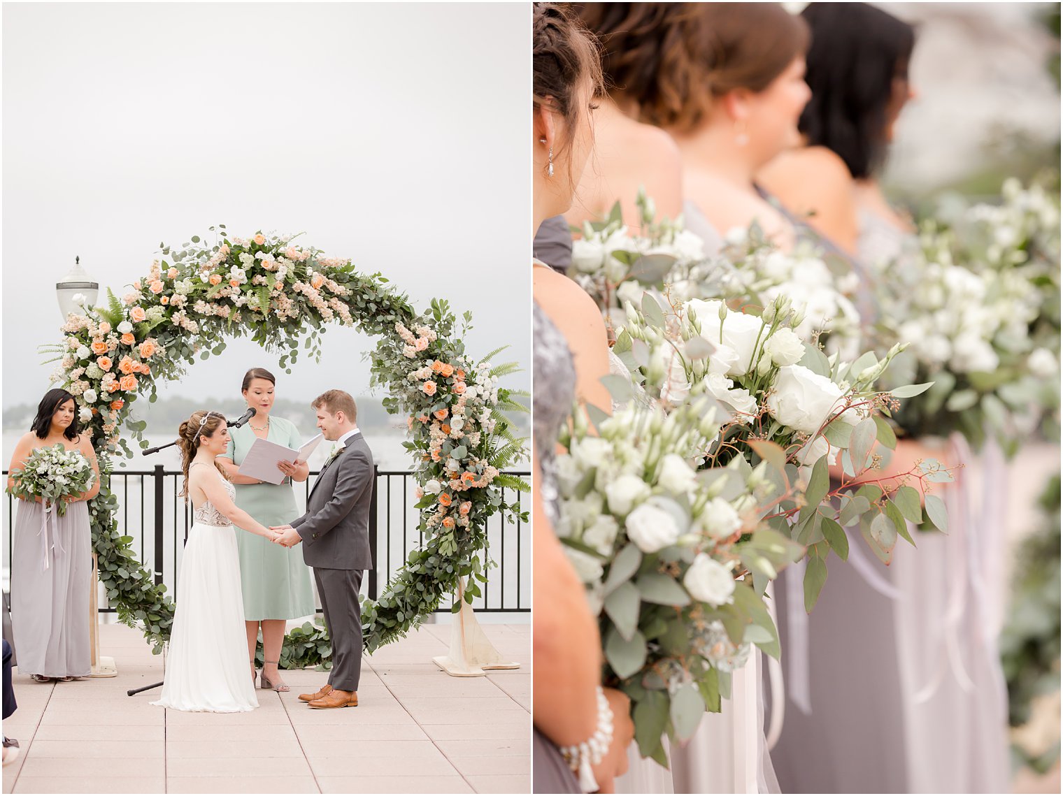 Outdoor ceremony at the Molly Pitcher Inn in Red Bank, NJ