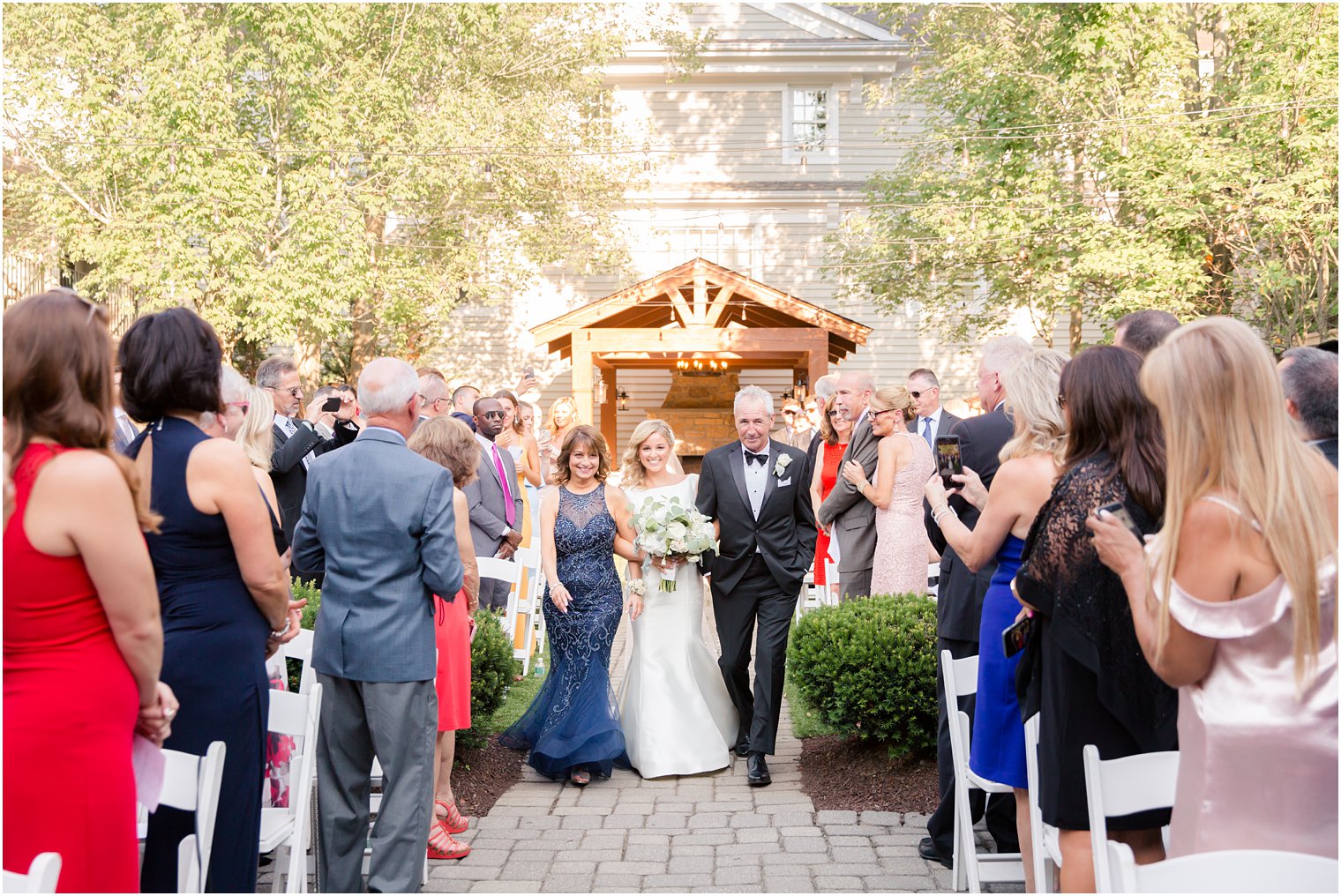 Outdoor ceremony at Olde Mill Inn in Basking Ridge, NJ