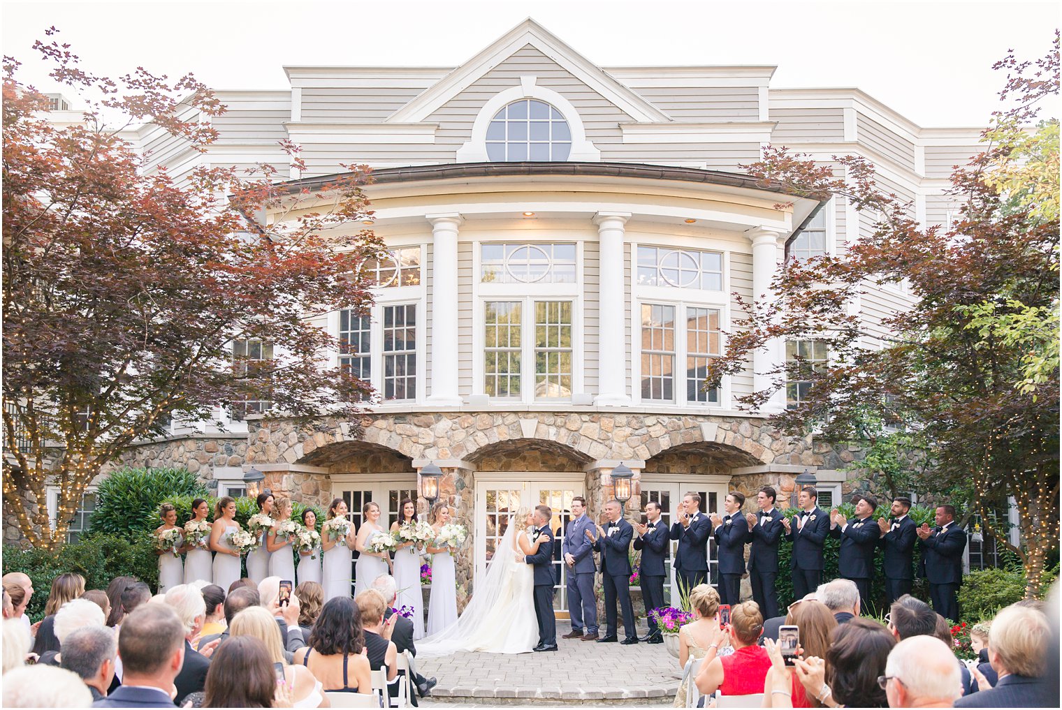 Outdoor ceremony at Olde Mill Inn in Basking Ridge, NJ