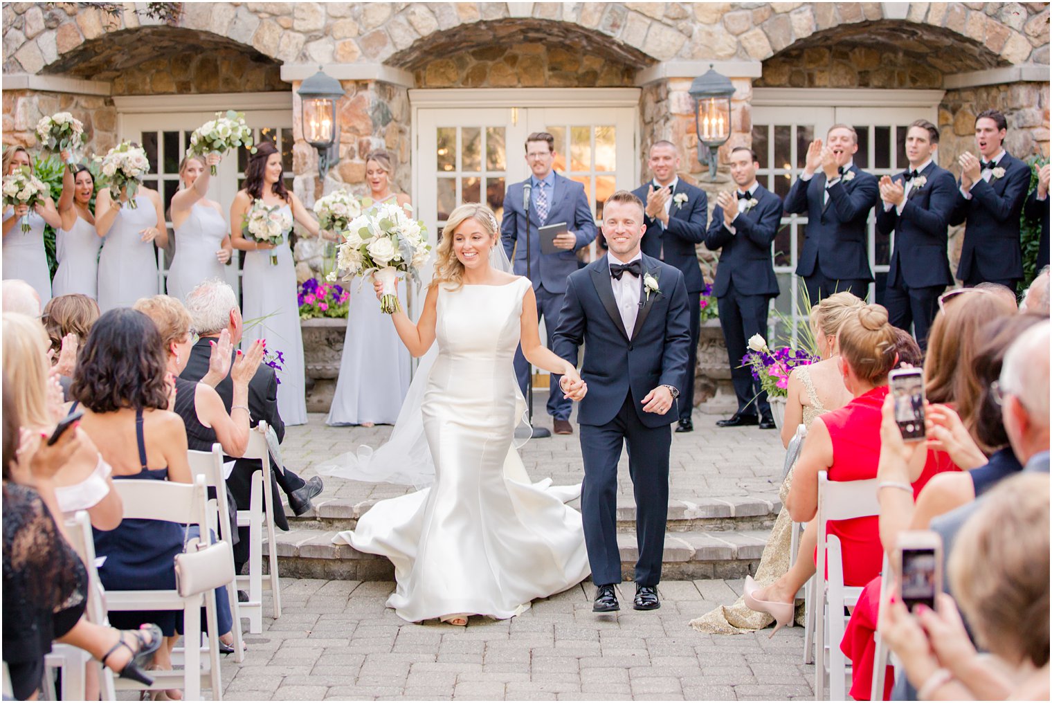 Outdoor ceremony at Olde Mill Inn in Basking Ridge, NJ