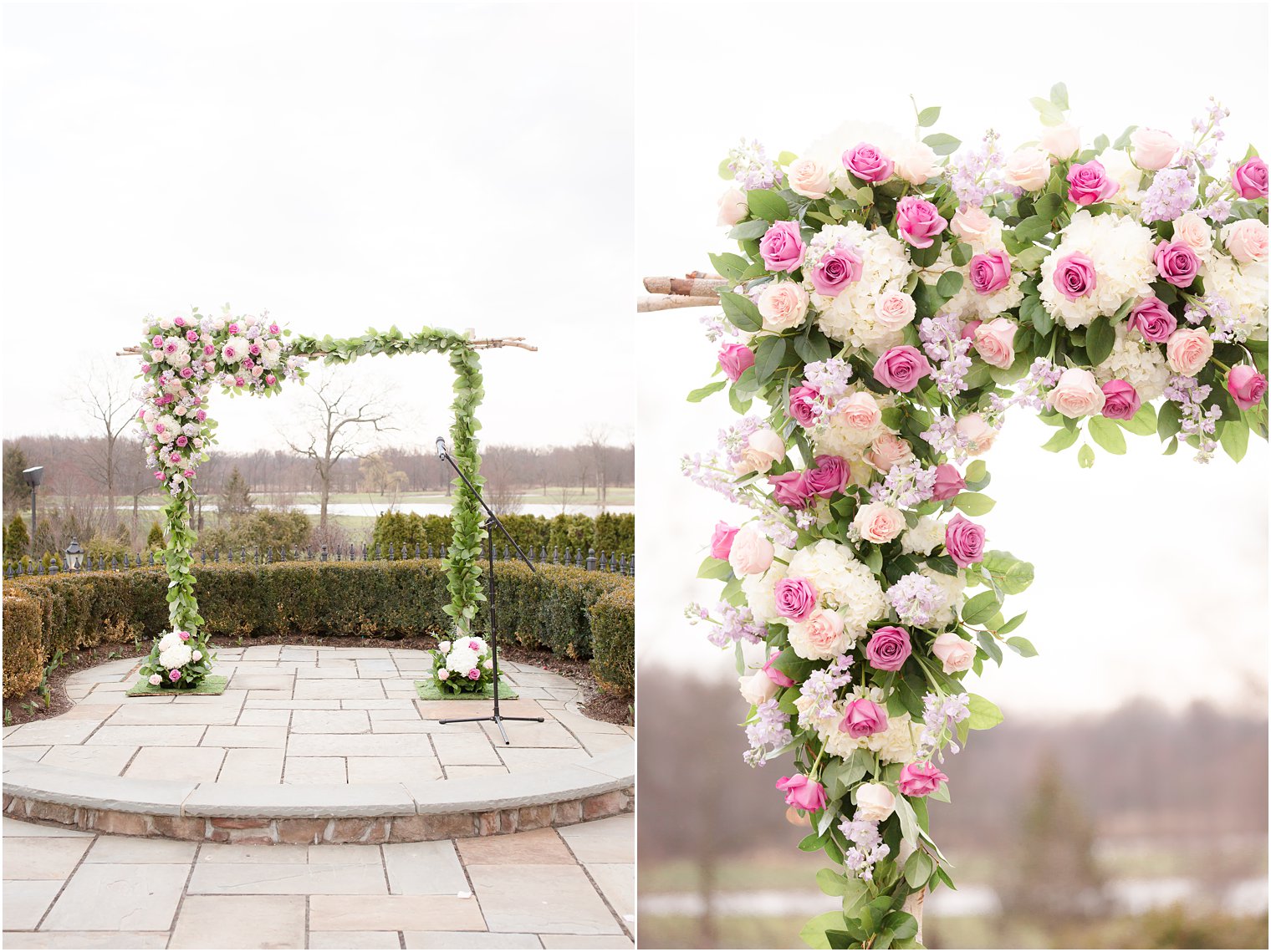 Outdoor ceremony at Park Savoy Estate in Florham Park, NJ