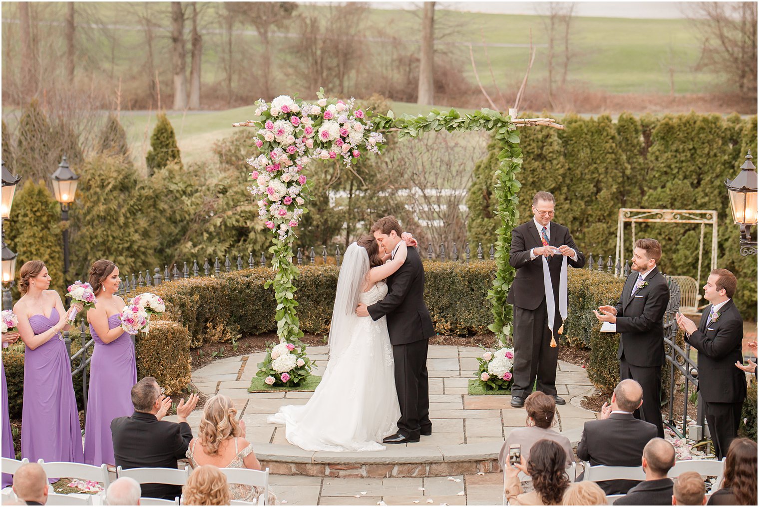 Outdoor ceremony at Park Savoy Estate in Florham Park, NJ