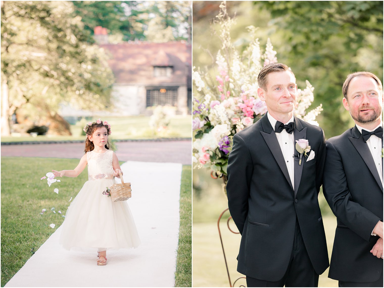 Outdoor ceremony at Pleasantdale Chateau in West Orange, NJ