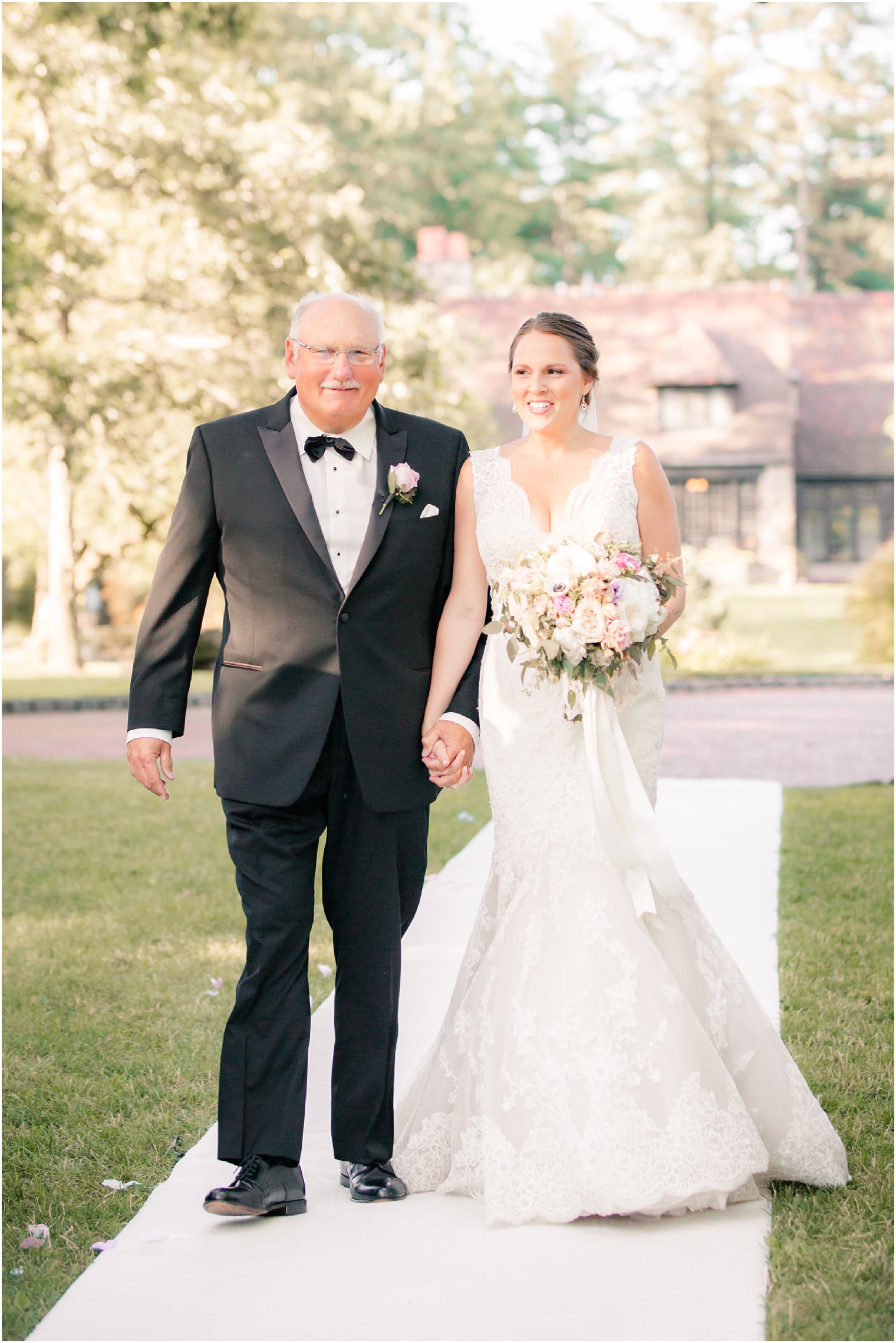 Outdoor ceremony at Pleasantdale Chateau in West Orange, NJ