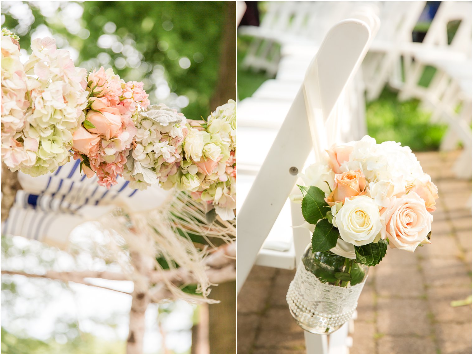 Outdoor ceremony at Ramsey Country Club in Ramsey, NJ