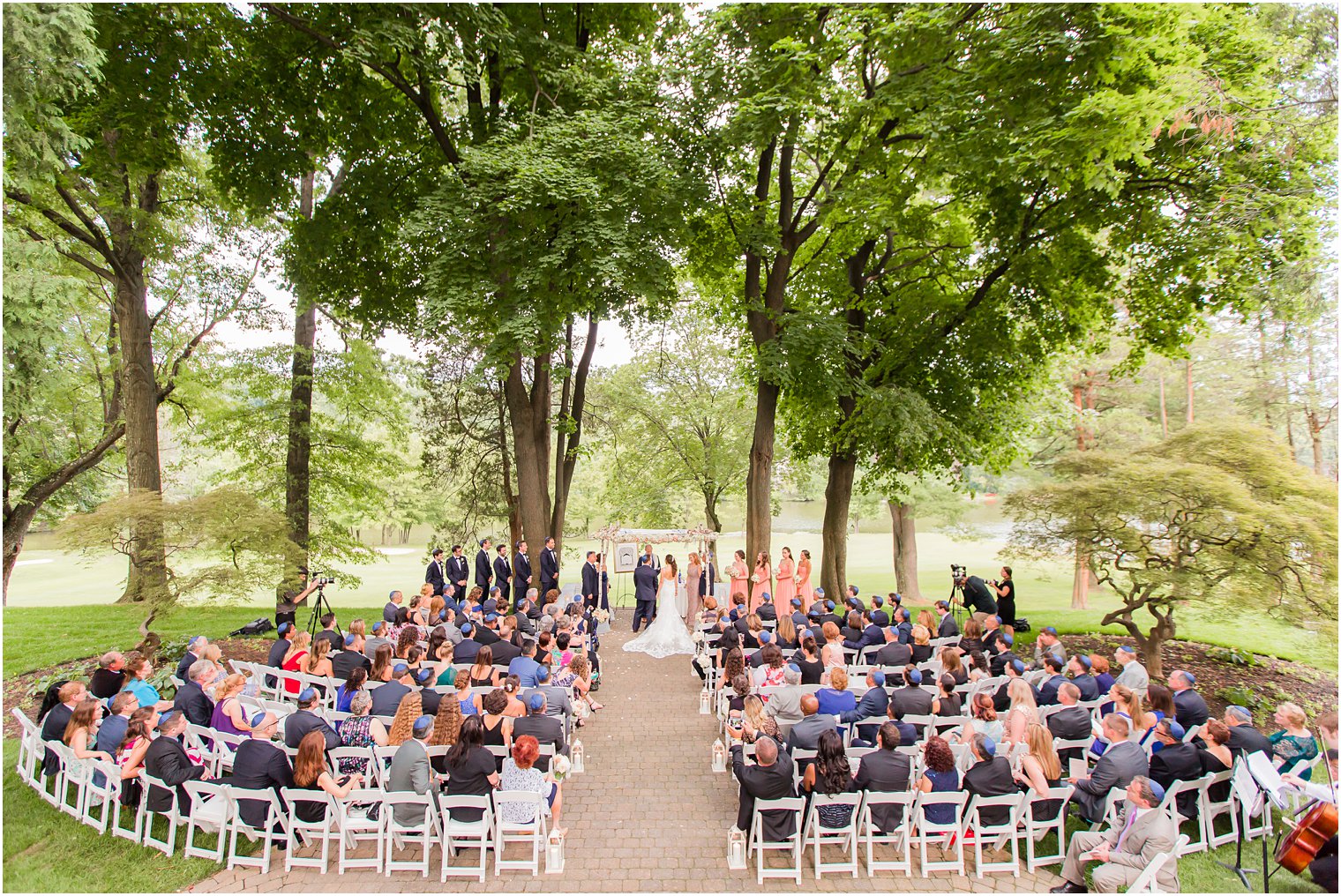 Outdoor ceremony at Ramsey Country Club in Ramsey, NJ