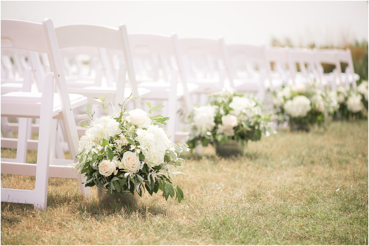 Outdoor ceremony at Sandy Hook Chapel in Atlantic Highlands, NJ