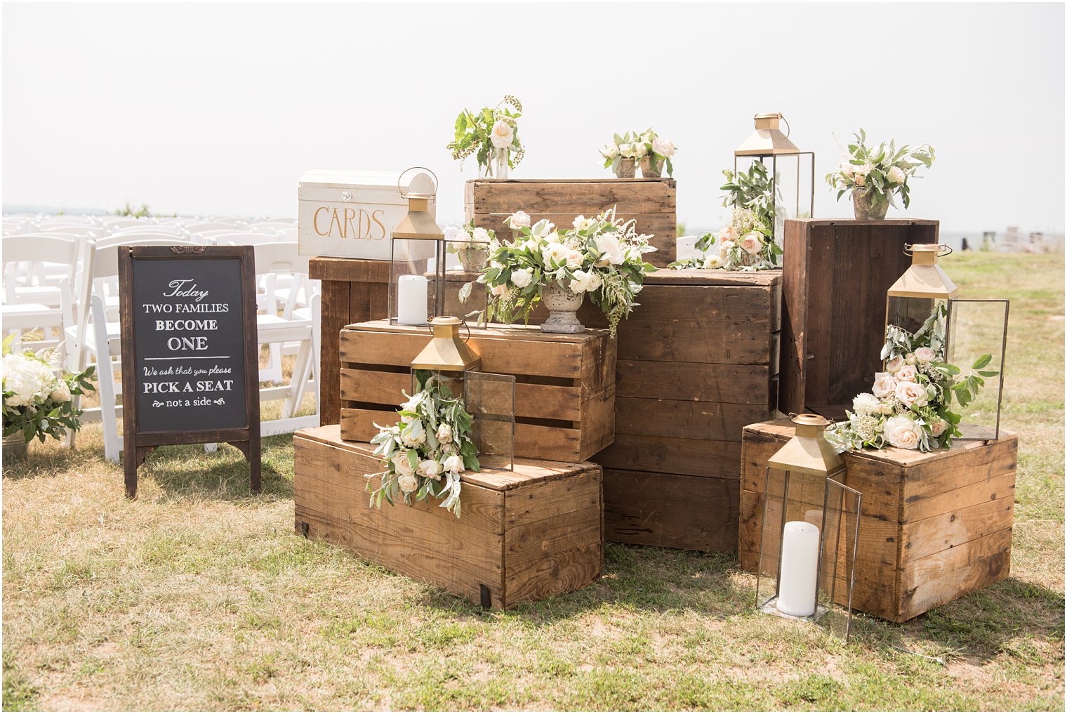 Outdoor ceremony at Sandy Hook Chapel in Atlantic Highlands, NJ