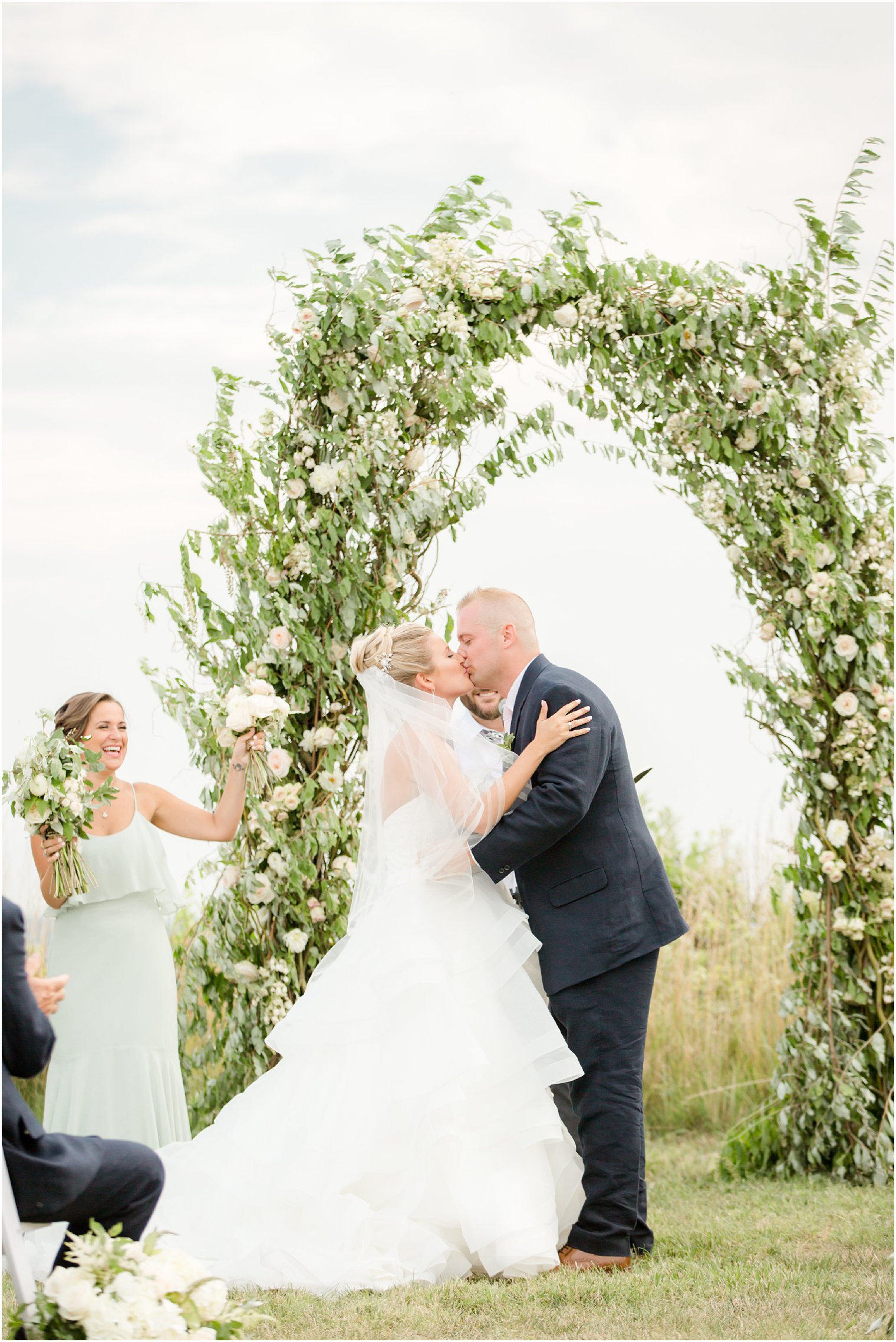 Outdoor ceremony at Sandy Hook Chapel in Atlantic Highlands, NJ