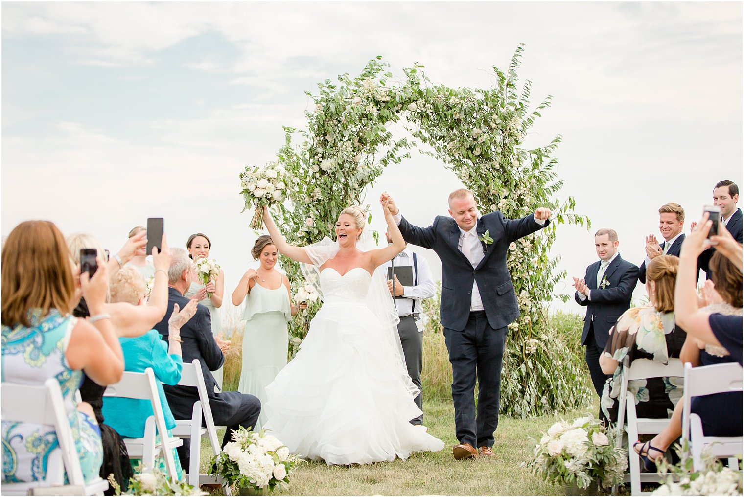 Outdoor ceremony at Sandy Hook Chapel in Atlantic Highlands, NJ