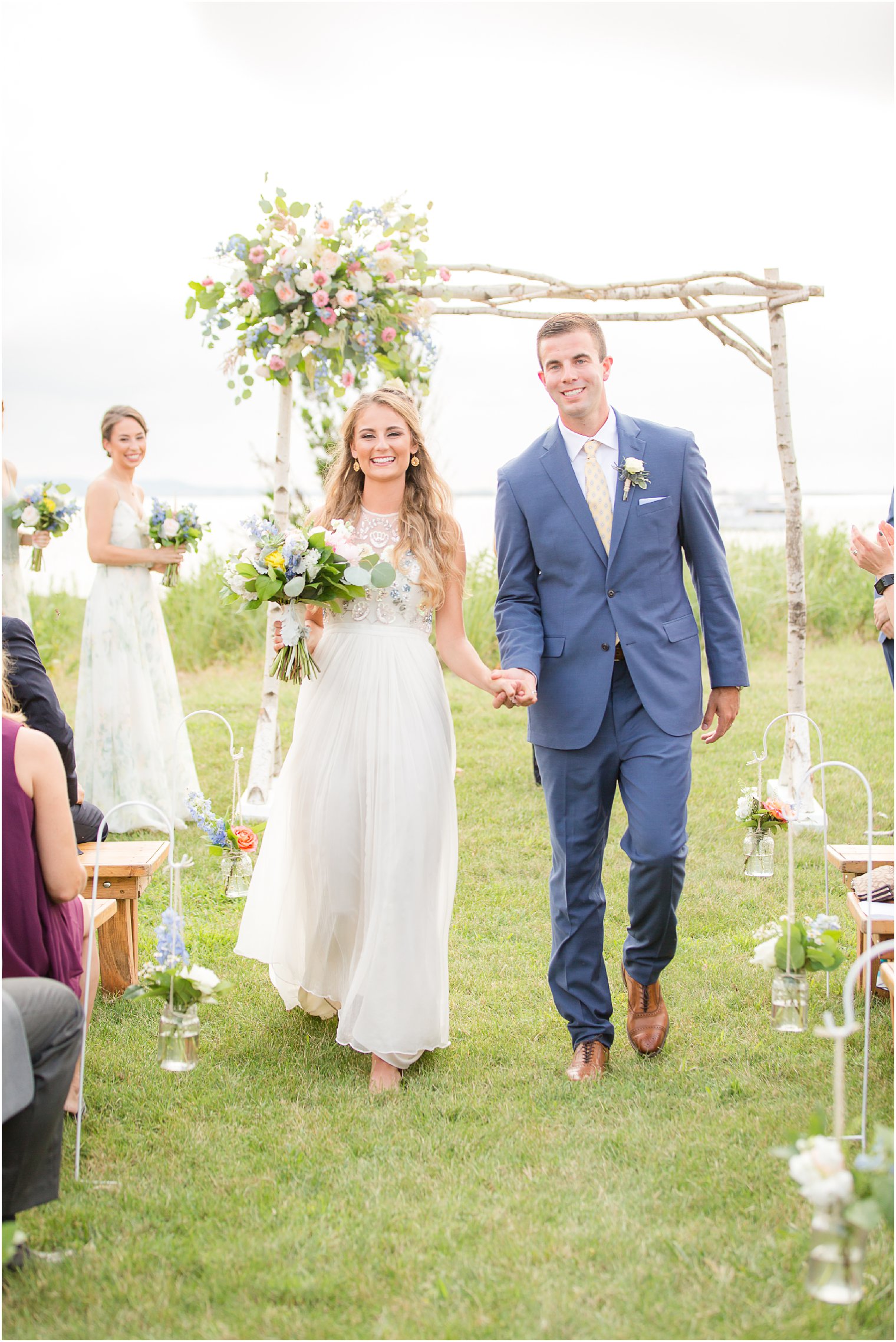 Outdoor ceremony at Sandy Hook Chapel in Atlantic Highlands, NJ