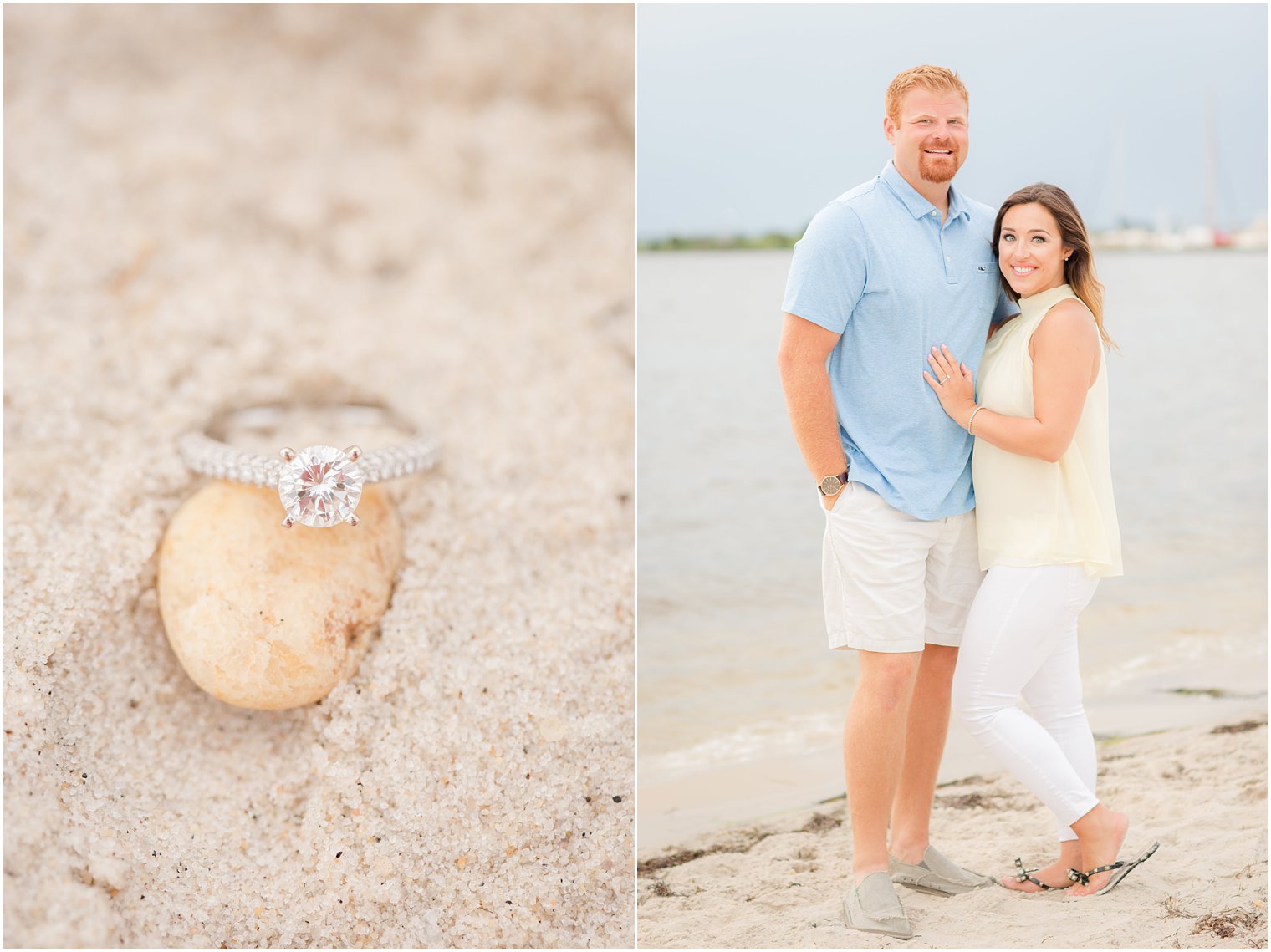 summer engagement photos on the Jersey Shore