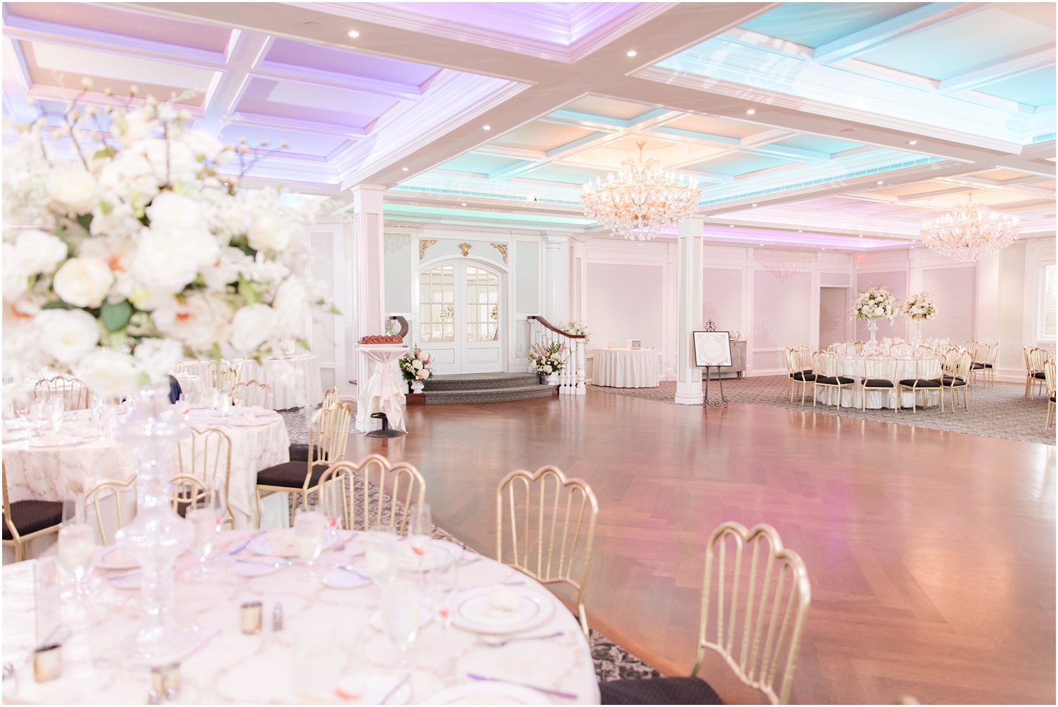 Wedding reception room at The Mill Lakeside Manor in Spring Lake NJ