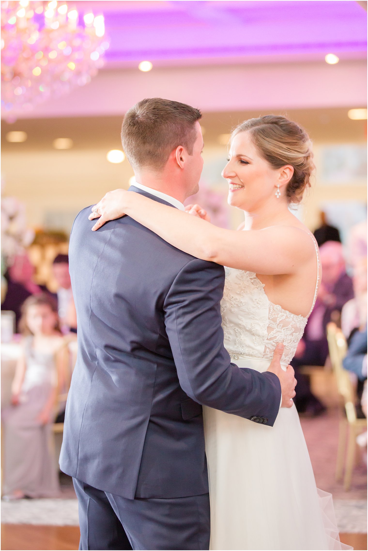 Bride and groom dancing to their first dance song