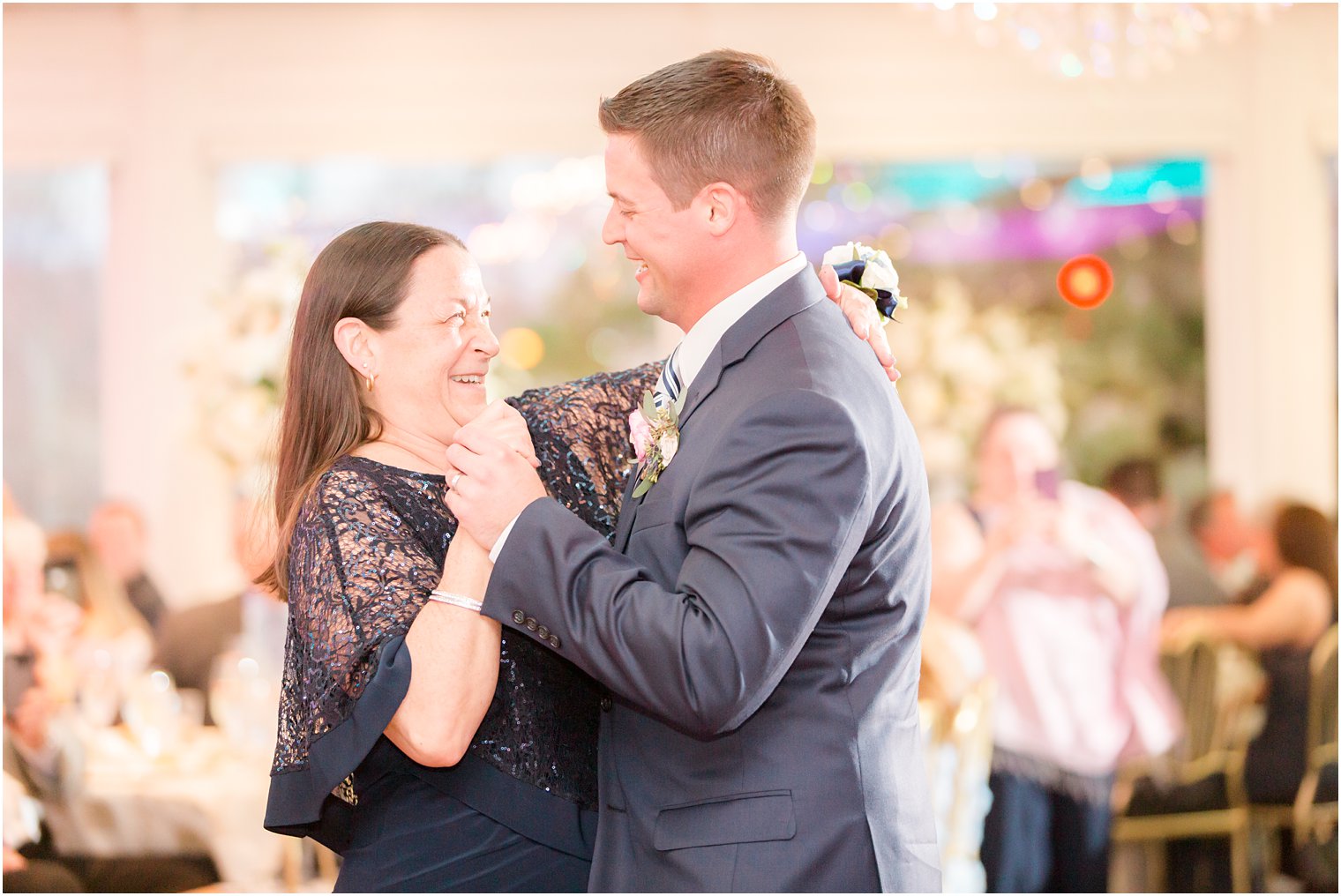 Groom dancing with his mother during Wedding reception at The Mill at Lakeside Manor in Spring Lake NJ
